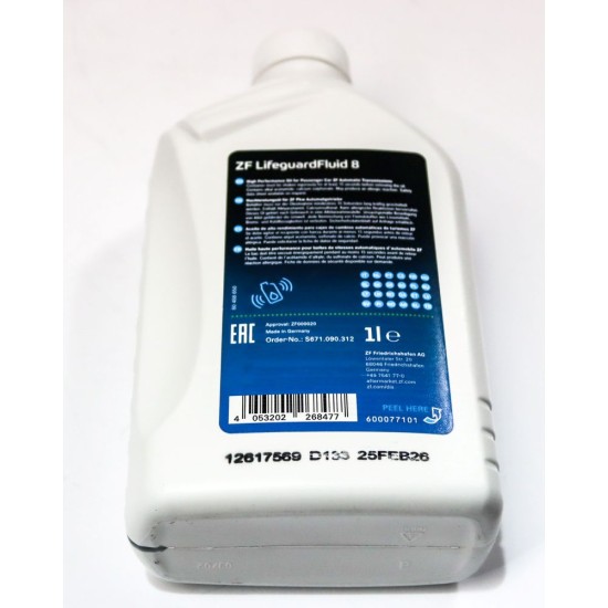 8HP Automatic Gearbox Oil Service Kit for Chrysler 300C 3.6 ERB - Genuine ZF | 1087.298.365