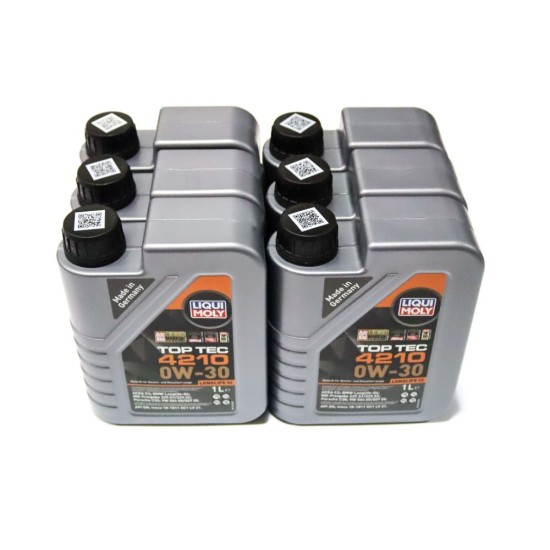 6 x Liqui Moly Top Tec 4210 0W-30 Engine Oil - Synthetic Technology 1L | 21604