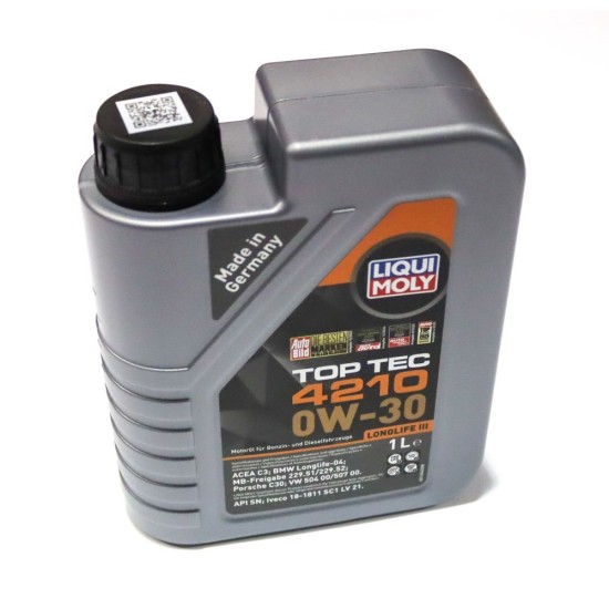 6 x Liqui Moly Top Tec 4210 0W-30 Engine Oil - Synthetic Technology 1L | 21604