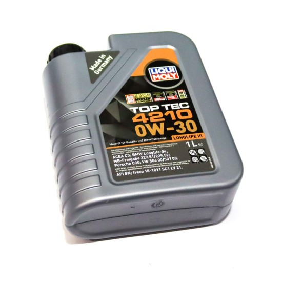 6 x Liqui Moly Top Tec 4210 0W-30 Engine Oil - Synthetic Technology 1L | 21604