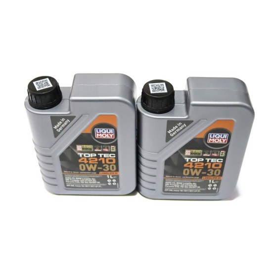 2 x Liqui Moly Top Tec 4210 0W-30 Engine Oil - Synthetic Technology 1L | 21604