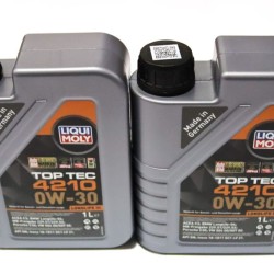 2 x Liqui Moly Top Tec 4210 0W-30 Engine Oil - Synthetic Technology 1L | 21604