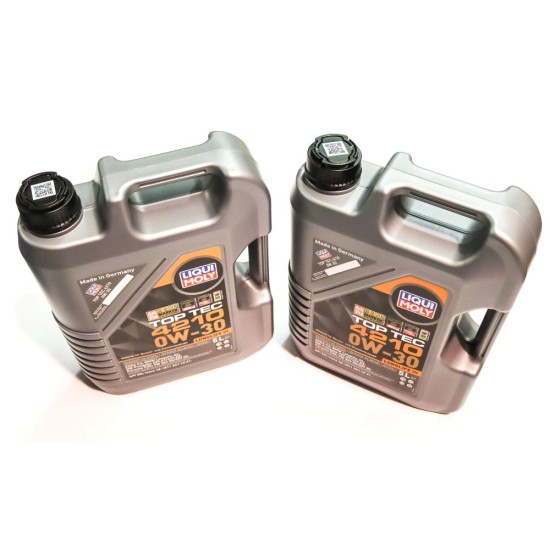 2 x Liqui Moly Top Tec 4210 0W30 Engine Oil - C3 VW 504 & 507 & C30 BMW LL - 5L | 21605