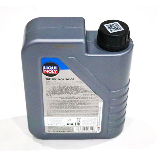 2 x Liqui Moly Top Tec 4600 5W-30 Synthetic Technology Engine Oil - 1L | 2315