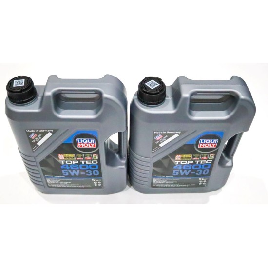 2 x Liqui Moly Top Tec 4600 5W-30 Synthetic Technology Engine Oil - 5L | 2316