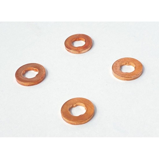Set of 4 Injector seals / washers for Peugeot 1.4, 1.5, 1.6 HDi / BlueHDi