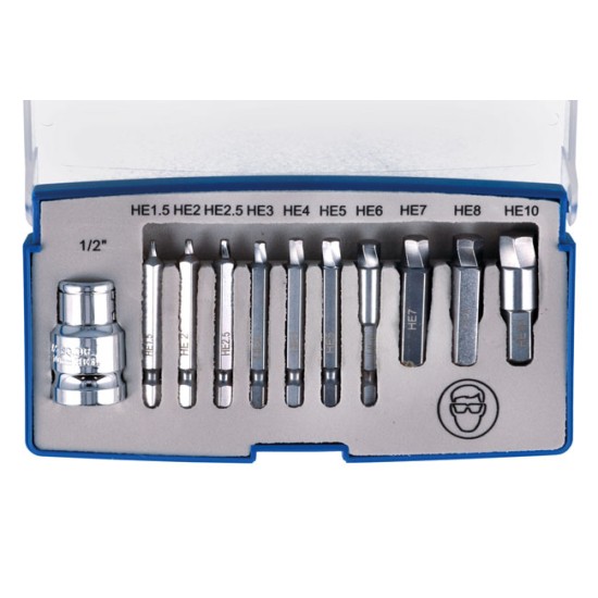 Damaged Cap Head Bolt & Nut, Bolt & Screw Extractor Set – 11 Piece Damaged Cap Head Bolt & Nut, Bolt & Screw Extractor Set – 11 Piece