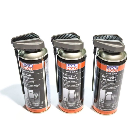 3 x Liqui Moly Pro-Line Rapid Rust Solvent Penetrating Spray - 400ml | 7390
