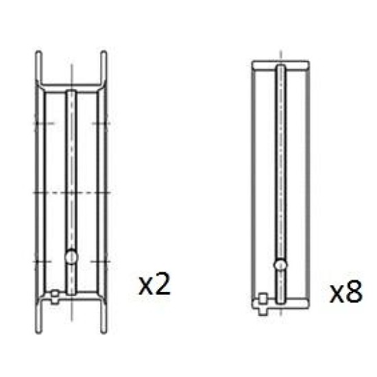 Main Crankshaft Bearings for Westfield SE / Seven 1.6 Z16LER