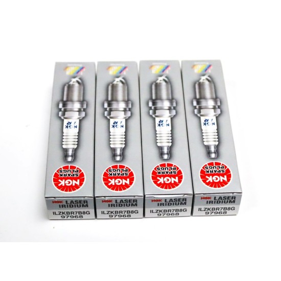 Set of 4 NGK 97968 ILZKBR7B8G Iridium Spark Plugs for Mini Cooper S, JCW & GP