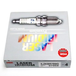 Set of 4 NGK 97968 ILZKBR7B8G Iridium Spark Plugs for Mini Cooper S, JCW & GP