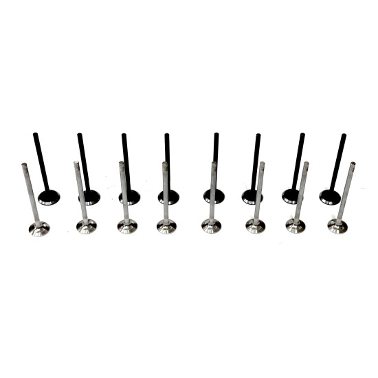 Set of 8 Inlet Valves & 8 Exhaust Valves for Renault 1.2 16v TCe - H5F