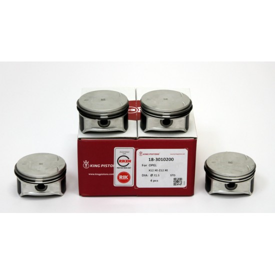 Set of 4 pistons for Vauxhall 1.2 Petrol 