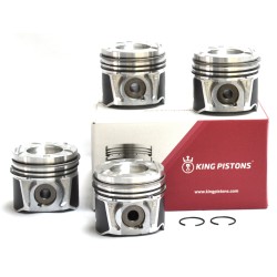 Set of 4 Pistons with rings for Ford 1.6 TDCi
