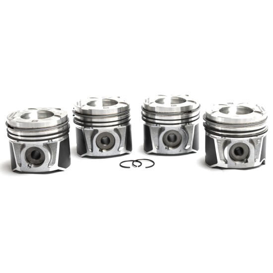 Set of 4 Pistons with Rings for Peugeot 1.6 HDi / BlueHDi - DV6