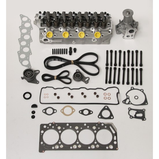 Cylinder Head Kit with Water Pump and Timing Belt Kit for Mitsubishi 2.5 TD 4D56