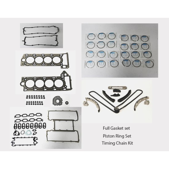 Full Gasket Set, Piston Rings & Timing Chain Kit for Jaguar 5.0 Petrol