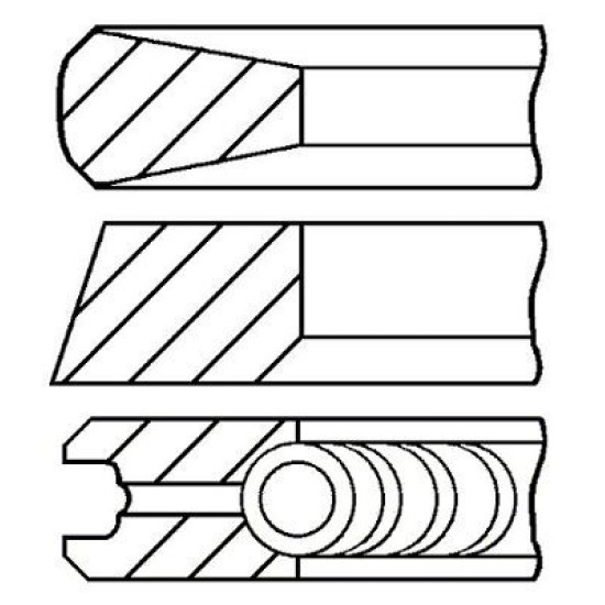 Set of Piston Rings For Citroen C-Crosser, C5, C6 & C8 2.2 HDi