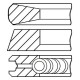 Set of Piston Rings For Fiat Ulysse 2.2 D Multijet - 4HT - DW12BTED4